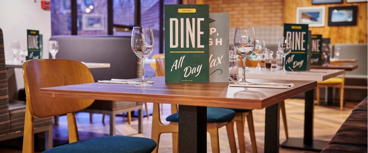 Dine all day menu.